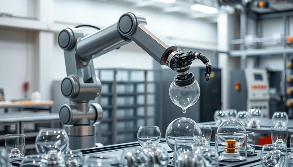 Automatisierung Glasproduktion Roboterarm