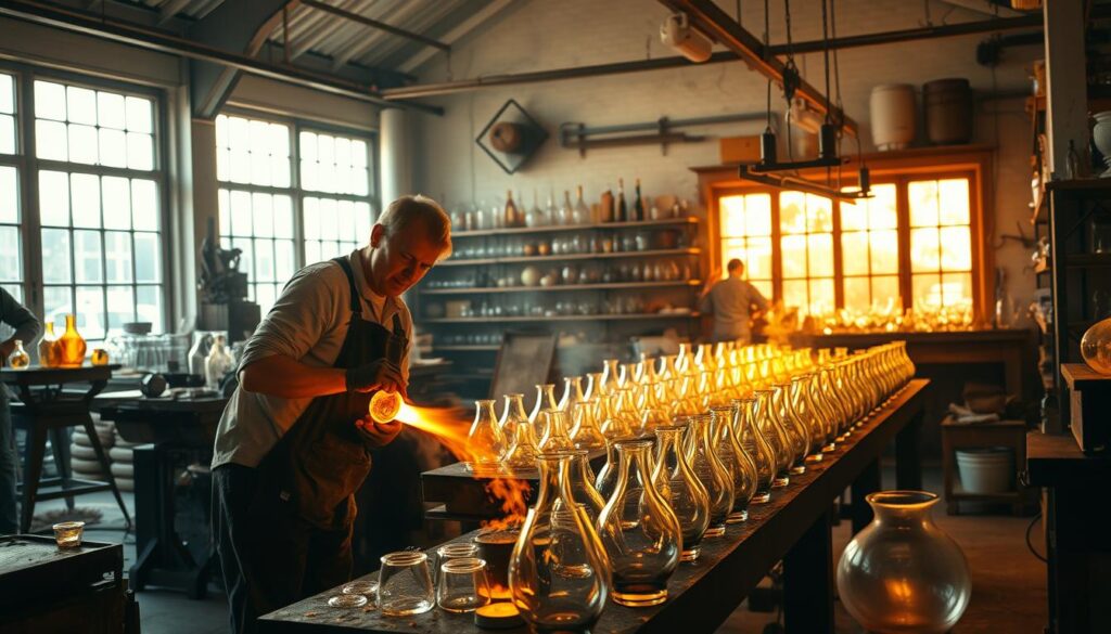Warme Glasbearbeitung